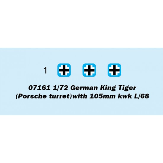 1/72 German King Tiger (Porsche turret) with 105mm kwk L/68 1/72 German King Tiger (Porsche turret) with 105mm kwk L/68