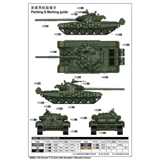 1/35 Soviet T-72 Ural with Kontakt-1 Reactive Armo 1/35 Soviet T-72 Ural with Kontakt-1 Reactive Armo