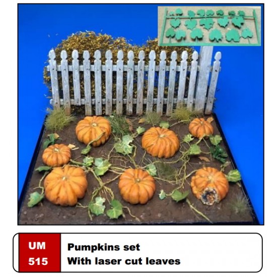 1/35 Pumpkins Set w/Laser Cut Leaves