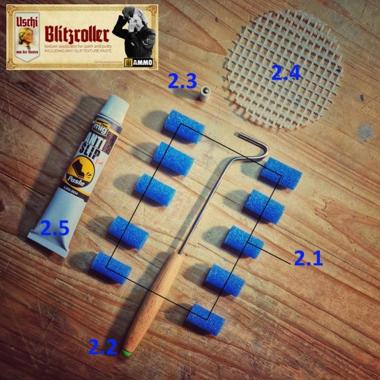 Blitzroller - AMMO Antiskid Paste Mini Paint & Texture Roller Set Blitzroller - AMMO Antiskid Paste Mini Paint & Texture Roller Set