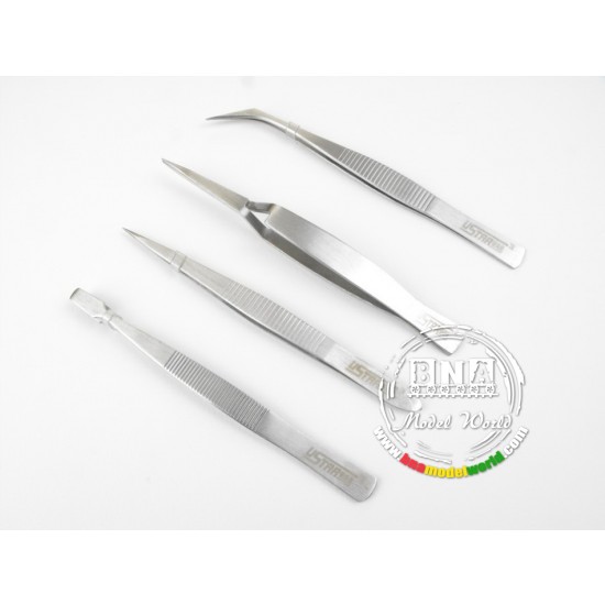 Stainless Steel Tweezers set (4pcs) Stainless Steel Tweezers set (4pcs)