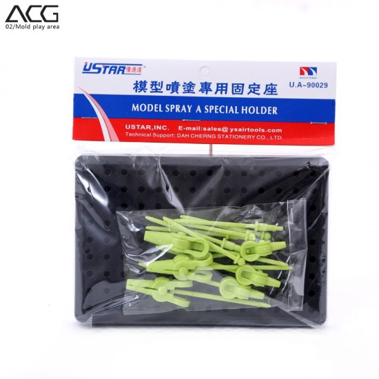 Painting Clips & Parts Holder set (12pcs, Plastic) + Clips Base Painting Clips & Parts Holder set (12pcs, Plastic) + Clips Base