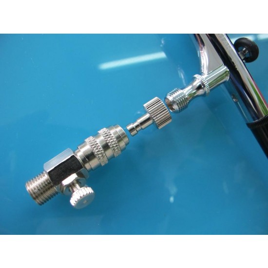 Airbrush Quick Release Disconnect Coupling Adaptor (1/8) Air Flow Adjustment/Control Airbrush Quick Release Disconnect Coupling Adaptor (1/8) Air Flow Adjustment/Control