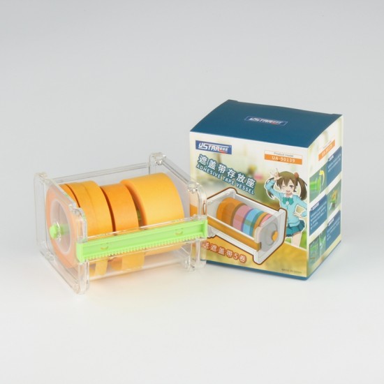 Masking Tape Cutter Dispenser w/5 Paint Masking Tapes Masking Tape Cutter Dispenser w/5 Paint Masking Tapes