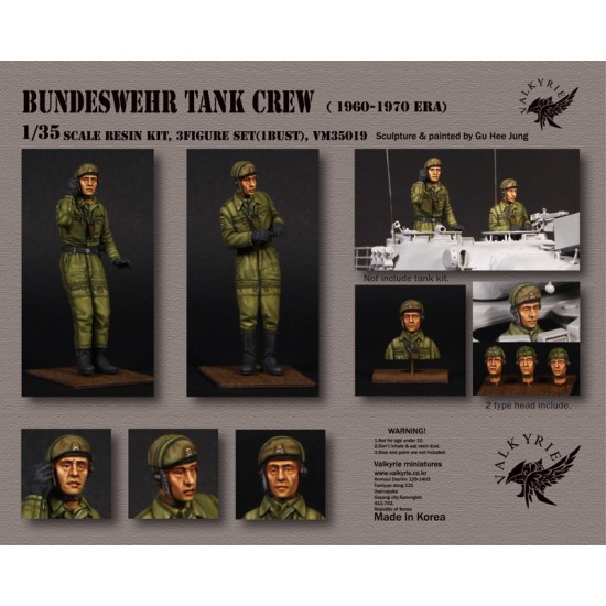 1/35 Bundeswehr Tank Crew 1960-1970 Era (2 Figures and 1 Bust) 1/35 Bundeswehr Tank Crew 1960-1970 Era (2 Figures and 1 Bust)