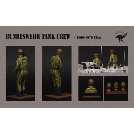 1/35 Bundeswehr Tank Crew 1960-1970 Era (2 Figures and 1 Bust) 1/35 Bundeswehr Tank Crew 1960-1970 Era (2 Figures and 1 Bust)