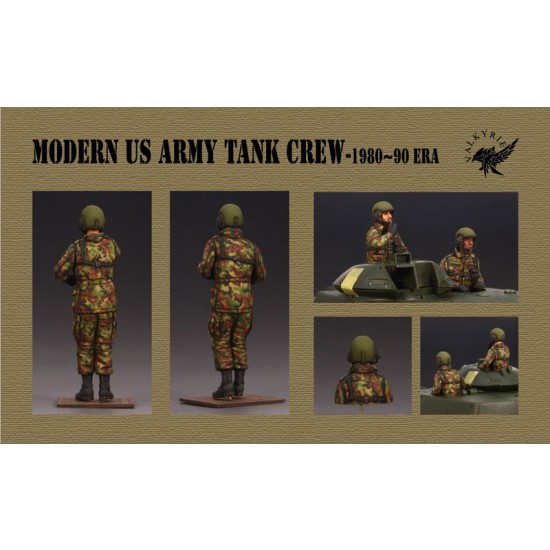 1/35 Modern US Army M60 Patton & M1 Abrams Crew 1980s (2 Figures & 1 Bust) 1/35 Modern US Army M60 Patton & M1 Abrams Crew 1980s (2 Figures & 1 Bust)