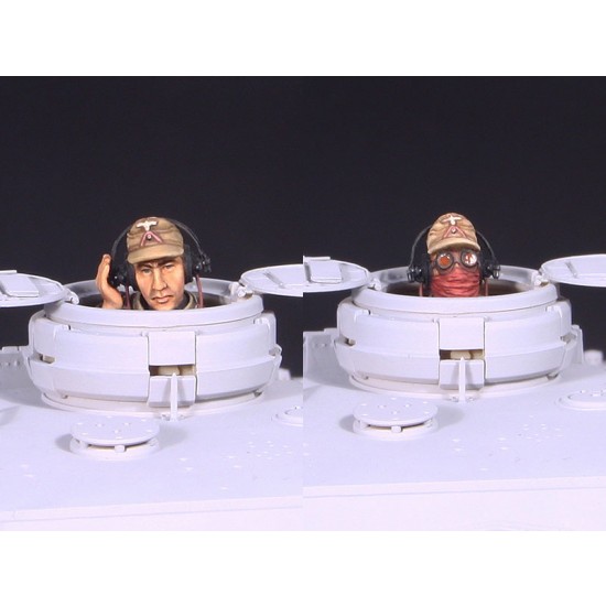 1/35 WWII German DAK Tank Crew Bust Set (2pcs) 1/35 WWII German DAK Tank Crew Bust Set (2pcs)