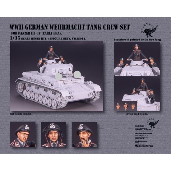 1/35 WWII German Panzer III/ IV Early Wehrmacht Tank Crews (3 figures) 1/35 WWII German Panzer III/ IV Early Wehrmacht Tank Crews (3 figures)