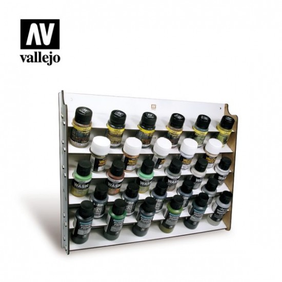 Wall Mounted Paint Display for Vallejo 35ml/1.18 fl.oz or 60ml/2.02 fl.oz (28 bottles)