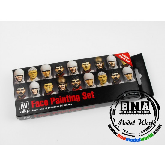 Face Painting Paint Set (Include Step by Step) 8 x 17ml Face Painting Paint Set (Include Step by Step) 8 x 17ml