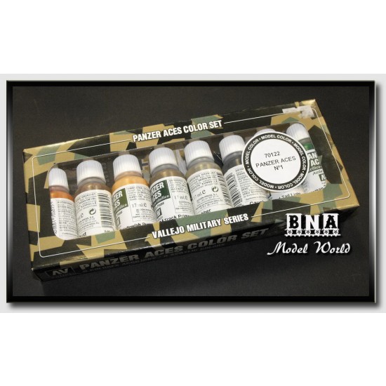 Acrylic Panzer Aces Colour Paint Set No.1 (8 x 17ml) #122 Acrylic Panzer Aces Colour Paint Set No.1 (8 x 17ml) #122