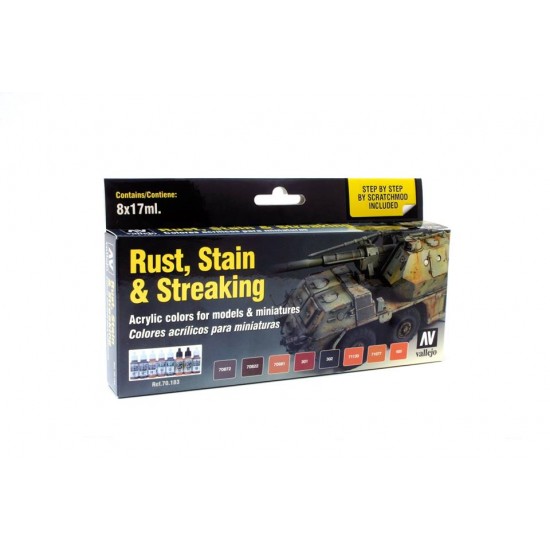 Model Colour Acrylic Paint Set - Rust, Stain and Streaking (8x 17ml) Model Colour Acrylic Paint Set - Rust, Stain and Streaking (8x 17ml)