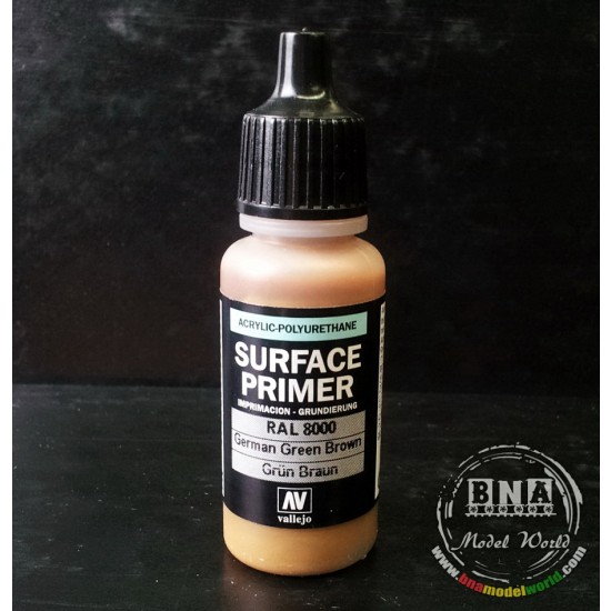 Acrylic Polyurethane - German Green Brown Surface Primer (RAL8000) 17ml Acrylic Polyurethane - German Green Brown Surface Primer (RAL8000) 17ml