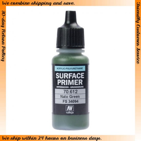 Acrylic Polyurethane - NATO Green FS34094 Surface Primer 17ml Acrylic Polyurethane - NATO Green FS34094 Surface Primer 17ml