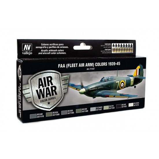 Model Air Acrylic Paint Set - FAA (Fleet Air Arm) Colours 1939-1945 (8 x 17ml) Model Air Acrylic Paint Set - FAA (Fleet Air Arm) Colours 1939-1945 (8 x 17ml)