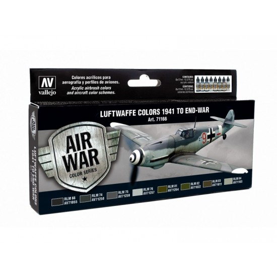 Model Air Acrylic Paint Set - Luftwaffe Colours 1941 to End-War (8 x 17ml) Model Air Acrylic Paint Set - Luftwaffe Colours 1941 to End-War (8 x 17ml)