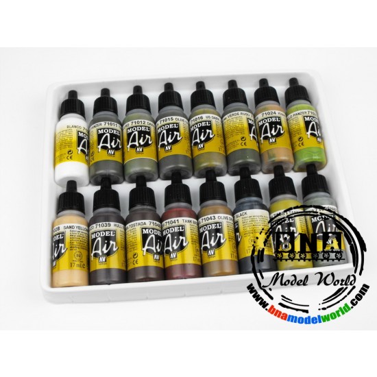 Model Air Acrylic Paint Set - WWII German / Allied (16 x 17ml) Model Air Acrylic Paint Set - WWII German / Allied (16 x 17ml)