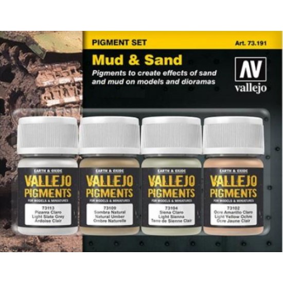 Pigments Set - Mud and Sand (4x 30ml) Pigments Set - Mud and Sand (4x 30ml)