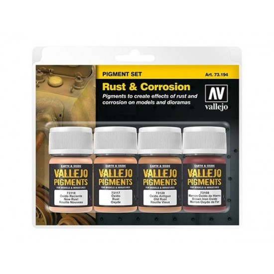 Pigments Set - Rust and Corrosion (4x 30ml) Pigments Set - Rust and Corrosion (4x 30ml)