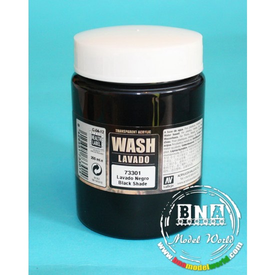 Black Wash (Transparent Acrylic) 200ml Black Wash (Transparent Acrylic) 200ml