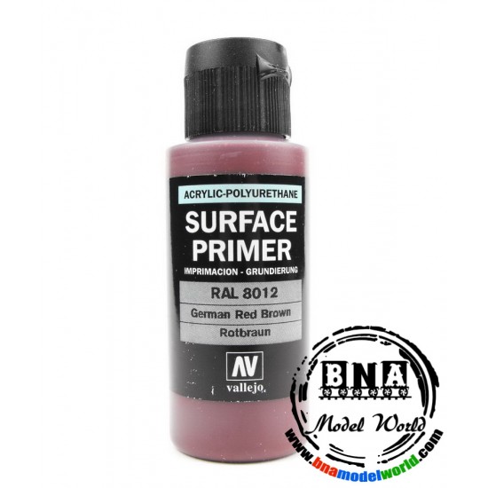 Acrylic-Polyurethane - German Red-Brown Surface Primer RAL8012 (60ml) Acrylic-Polyurethane - German Red-Brown Surface Primer RAL8012 (60ml)