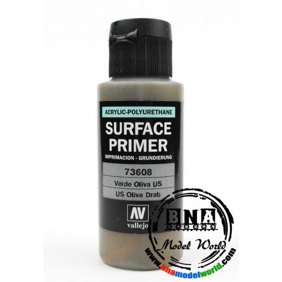 Acrylic-Polyurethane - US Olive Drab Surface Primer (60ml) Acrylic-Polyurethane - US Olive Drab Surface Primer (60ml)