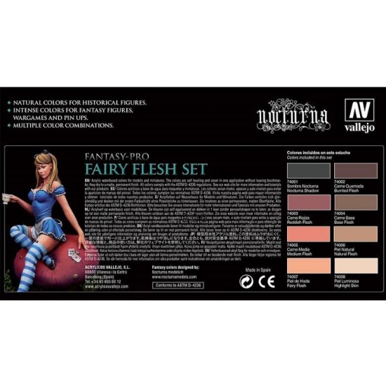 Fairy Flesh Fantasy-Pro Nocturna Paint Set (8 x 17ml) Fairy Flesh Fantasy-Pro Nocturna Paint Set (8 x 17ml)