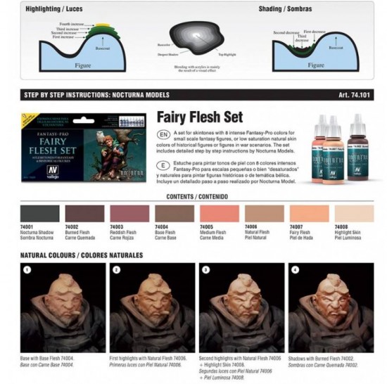 Fairy Flesh Fantasy-Pro Nocturna Paint Set (8 x 17ml) Fairy Flesh Fantasy-Pro Nocturna Paint Set (8 x 17ml)