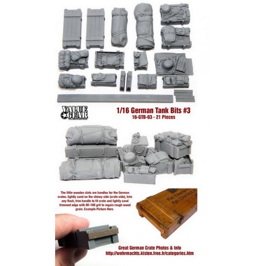 1/16 German Tank Bits Set #3 (21pcs) 1/16 German Tank Bits Set #3 (21pcs)