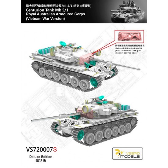 1/72 Vietnam War Australian Centurion Tank Mk5/1 MBT [Deluxe Edition]