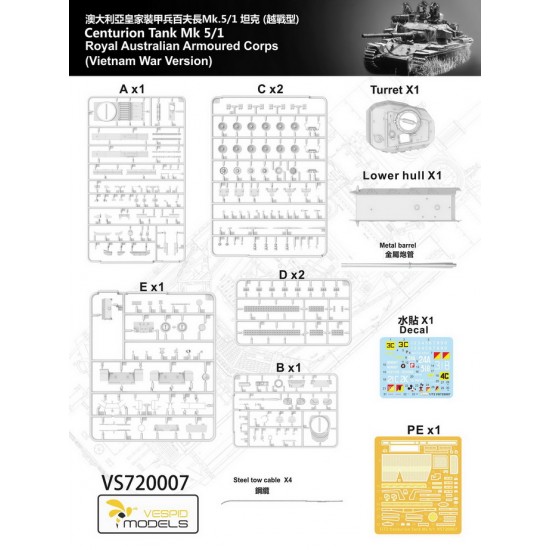 1/72 Vietnam War Royal Australian Armoured Corps Centurion Tank Mk5/1 MBT 1/72 Vietnam War Royal Australian Armoured Corps Centurion Tank Mk5/1 MBT