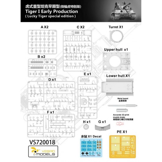 1/72 Tiger I Early Production (Lucky Tiger special edition) 1/72 Tiger I Early Production (Lucky Tiger special edition)