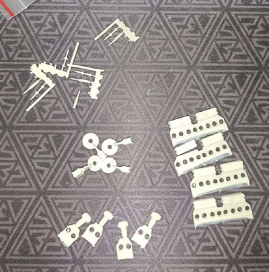 1/350 MK-29 Sea Sparrow Missile Launcher (4pcs, 2 kinds of missiles) 1/350 MK-29 Sea Sparrow Missile Launcher (4pcs, 2 kinds of missiles)