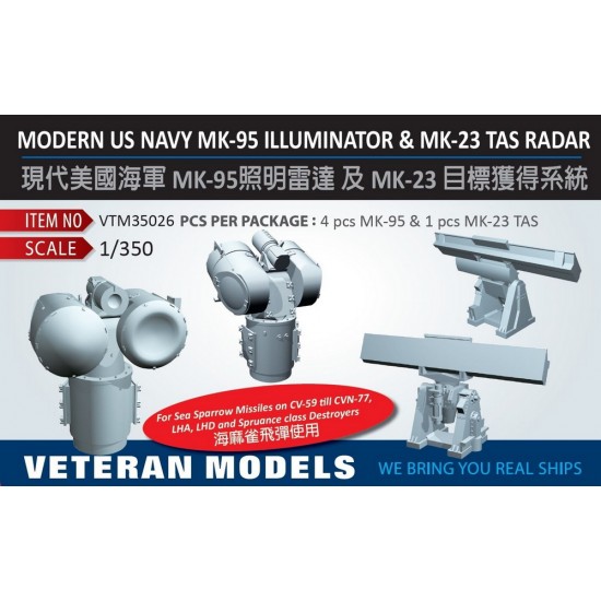 1/350 Modern US Navy MK-95 Illuminator and MK-23 Tas Radar 1/350 Modern US Navy MK-95 Illuminator and MK-23 Tas Radar