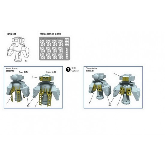 1/350 Russia Tin Man Optronic Device for Kirov class & Kuznetsov carrier 1/350 Russia Tin Man Optronic Device for Kirov class & Kuznetsov carrier