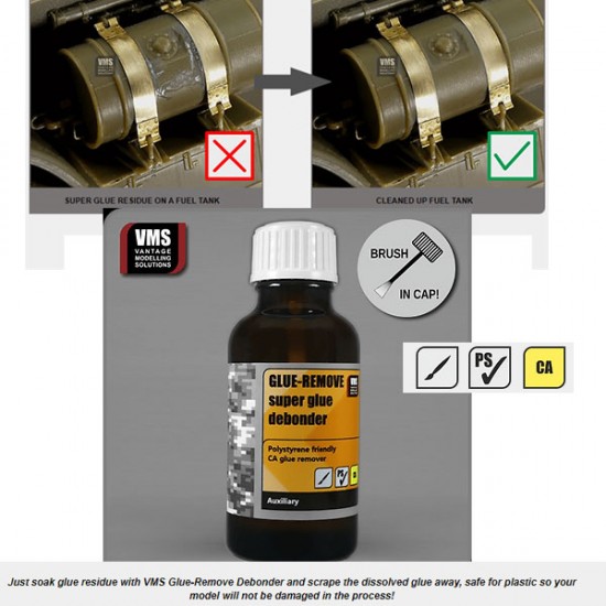Glue-Remove Super Glue Debonder (30ml bottle w/brush) Glue-Remove Super Glue Debonder (30ml bottle w/brush)