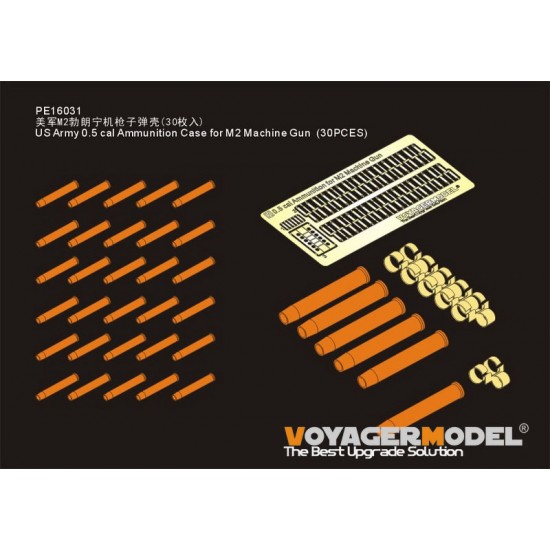 1/16 US Army 0.5 cal Ammunition Case for M2 Machine Gun (30pcs) 1/16 US Army 0.5 cal Ammunition Case for M2 Machine Gun (30pcs)