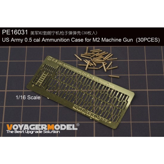1/16 US Army 0.5 cal Ammunition Case for M2 Machine Gun (30pcs) 1/16 US Army 0.5 cal Ammunition Case for M2 Machine Gun (30pcs)