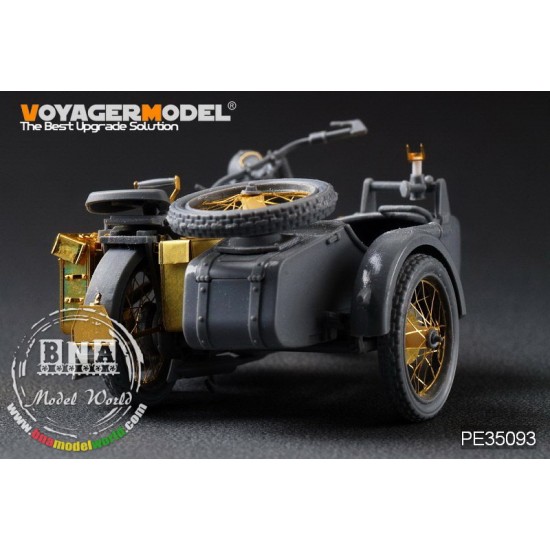 1/35 WWII German Motorcycle R-12 Detail-up Set for Zvezda kit #3607
