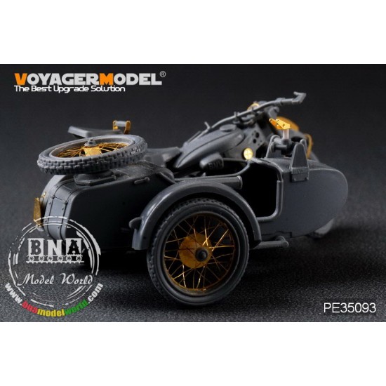 1/35 WWII German Motorcycle R-12 Detail-up Set for Zvezda kit #3607 1/35 WWII German Motorcycle R-12 Detail-up Set for Zvezda kit #3607