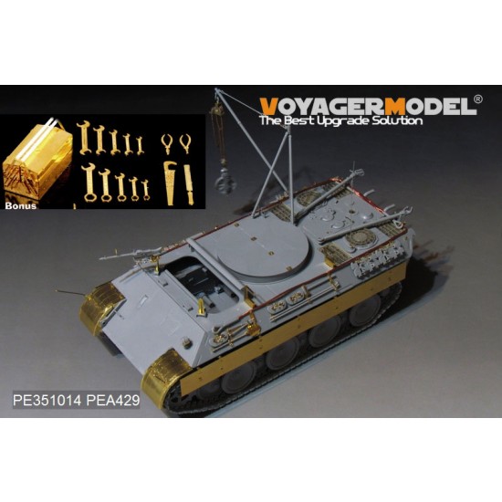 1/35 WWII German Bergepanther Ausf.D Early Basic Detail Set for Takom Model #2102 1/35 WWII German Bergepanther Ausf.D Early Basic Detail Set for Takom Model #2102