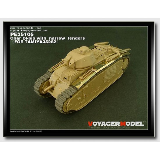 Photoetch for 1/35 French Char B1-bis with Narrow Fenders for Tamiya kit #35282 Photoetch for 1/35 French Char B1-bis with Narrow Fenders for Tamiya kit #35282