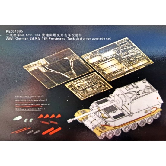 1/35 WWII German SdKfz.184 Ferdinand Upgrade Detail set for Zvezda kit #3653 1/35 WWII German SdKfz.184 Ferdinand Upgrade Detail set for Zvezda kit #3653