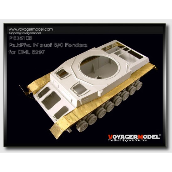 1/35 German Panzer IV Ausf B/C Fenders for Dragon kit #6297 1/35 German Panzer IV Ausf B/C Fenders for Dragon kit #6297