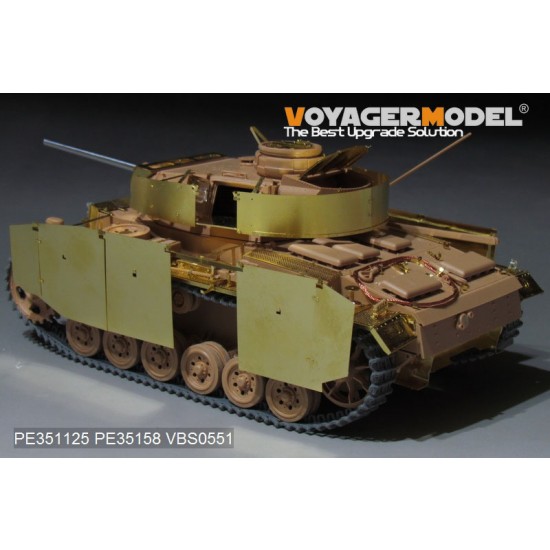 1/35 WWII German PzKPfw.III Ausf.J w/Side Skirts Basic Detail Set for Rye Field Model #5070 1/35 WWII German PzKPfw.III Ausf.J w/Side Skirts Basic Detail Set for Rye Field Model #5070