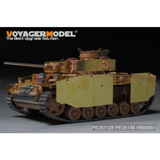 1/35 WWII German PzKPfw.III Ausf.J w/Side Skirts Basic Detail Set for Rye Field Model #5070 1/35 WWII German PzKPfw.III Ausf.J w/Side Skirts Basic Detail Set for Rye Field Model #5070