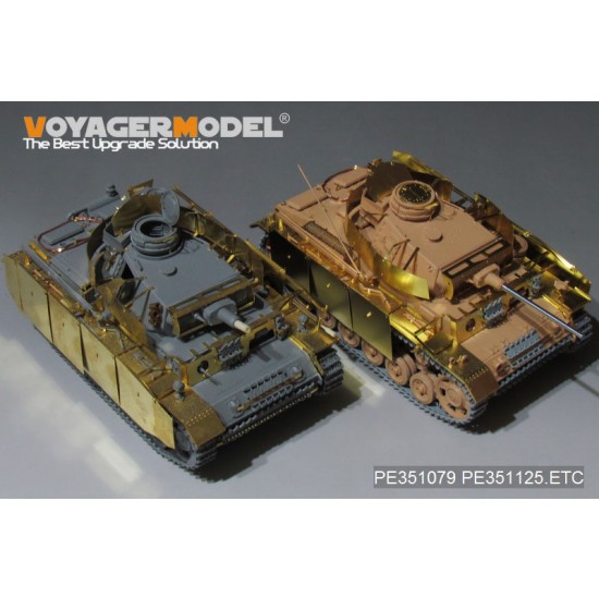 1/35 WWII German PzKPfw.III Ausf.J w/Side Skirts Basic Detail Set for Rye Field Model #5070 1/35 WWII German PzKPfw.III Ausf.J w/Side Skirts Basic Detail Set for Rye Field Model #5070