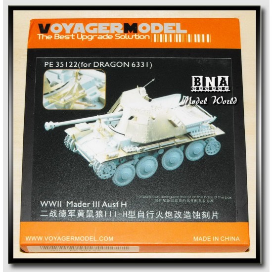 Upgrade Set for 1/35 WWII German Marder III Ausf.H for Dragon kit #6331 Upgrade Set for 1/35 WWII German Marder III Ausf.H for Dragon kit #6331