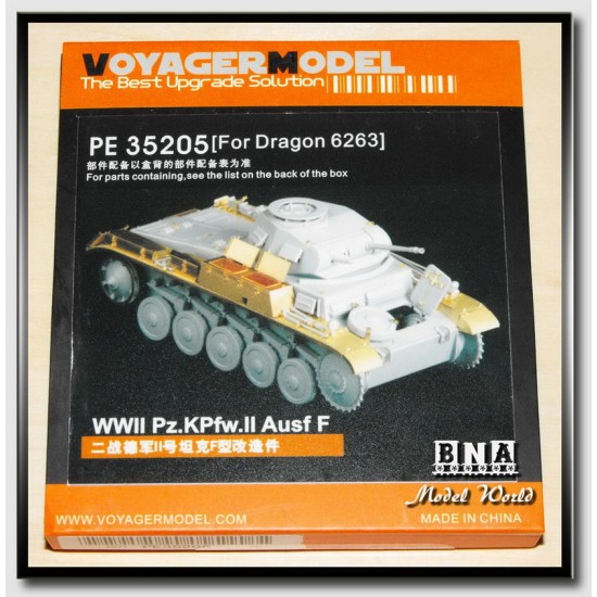 Upgrade Set for 1/35 WWII German Panzer II Ausf F for Dragon kit #6263 Upgrade Set for 1/35 WWII German Panzer II Ausf F for Dragon kit #6263